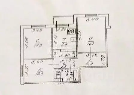 3-к кв. Липецкая область, Липецк ул. Катукова, 8 (64.8 м) - Фото 2