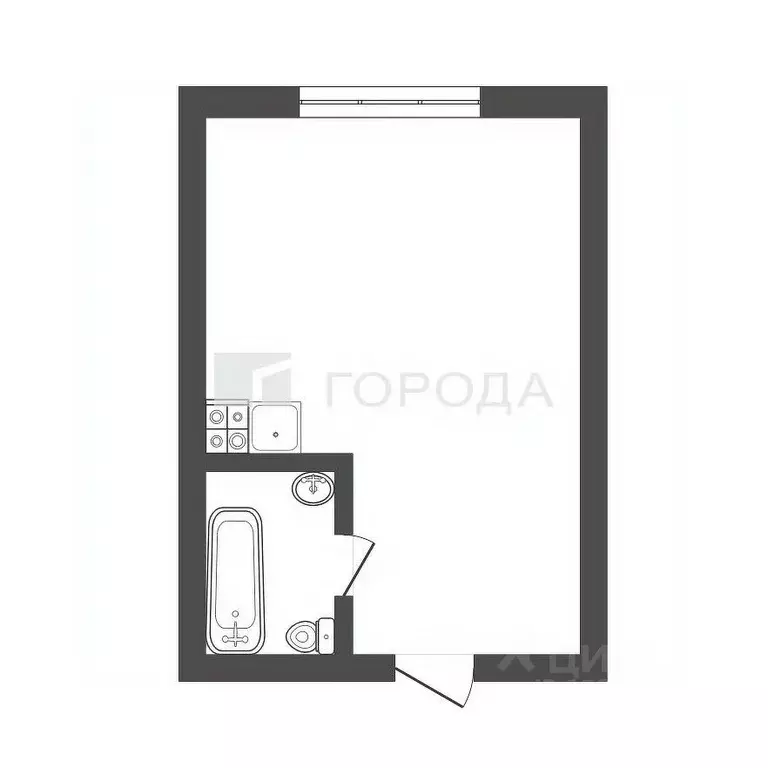 1-к кв. Кемеровская область, Новокузнецк ул. Климасенко, 10/2 (23.3 м) - Фото 2