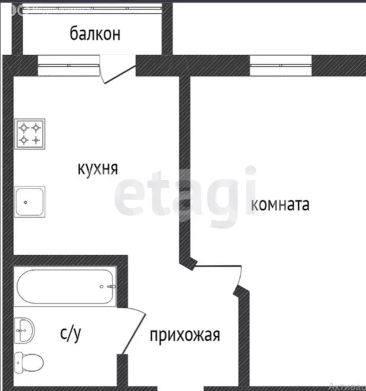 1-комнатная квартира: Воронеж, улица Суворова, 122А (38.8 м) - Фото 1