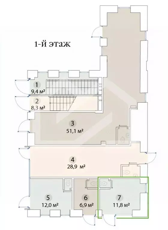 Помещение свободного назначения в Москва ул. Бахрушина, 36/14С3 (12 м) - Фото 2