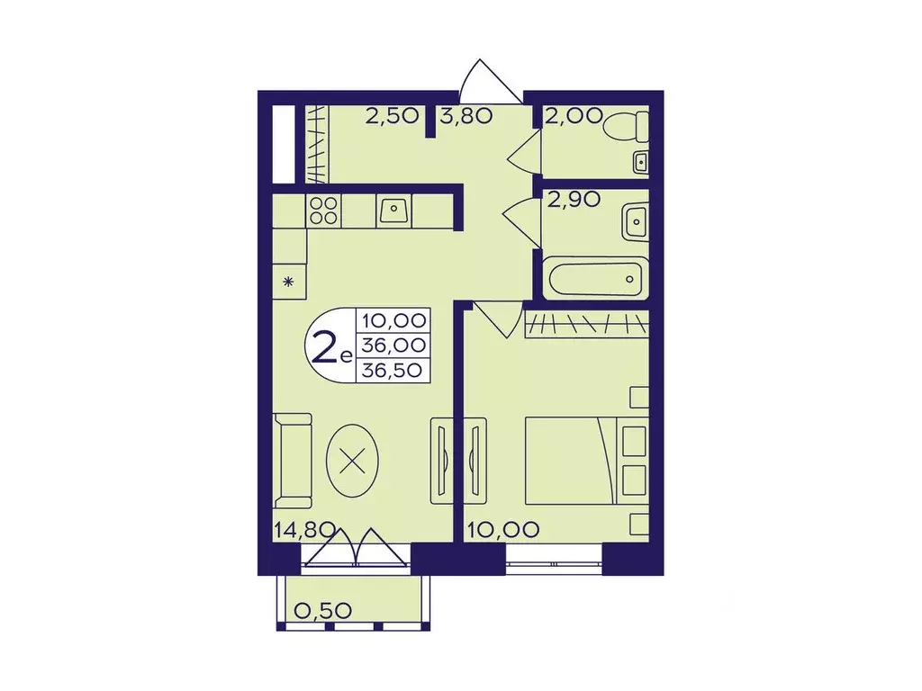 2-к кв. Московская область, Балашиха Железнодорожный мкр, Центр-2 мкр, ... - Фото 1