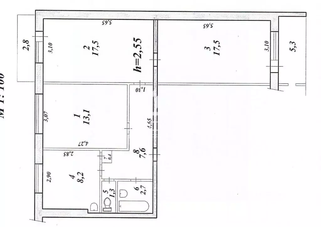 3-к кв. Хабаровский край, Комсомольск-на-Амуре Индустриальный мкр, ул. ... - Фото 1