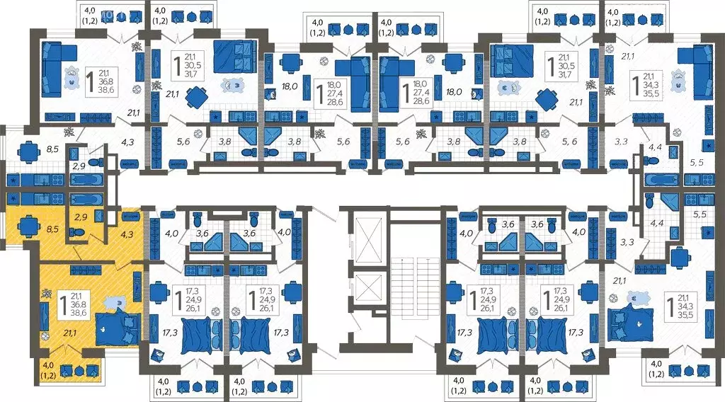 1-комнатная квартира: Сочи, улица Искры, 88к10 (38.6 м) - Фото 1
