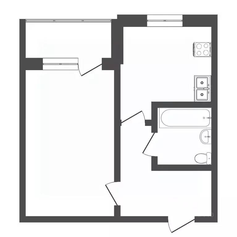 1-к кв. Тюменская область, Тюмень ул. Мебельщиков, 2 (32.2 м) - Фото 1