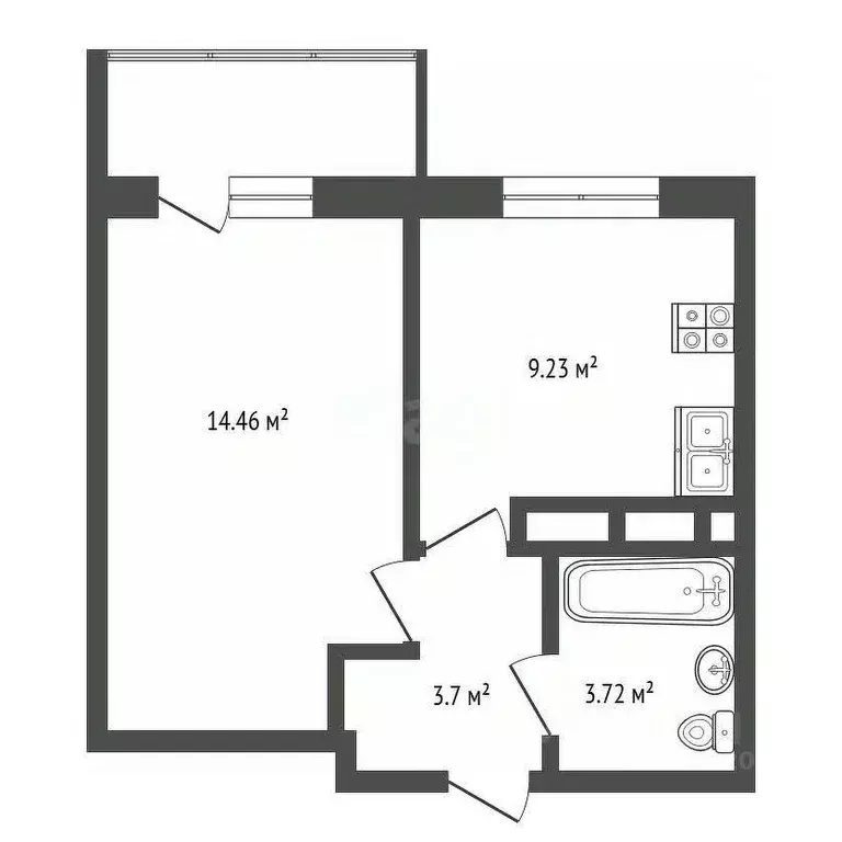 1-к кв. Ярославская область, Ярославль ул. Строителей, 19 (33.11 м) - Фото 2