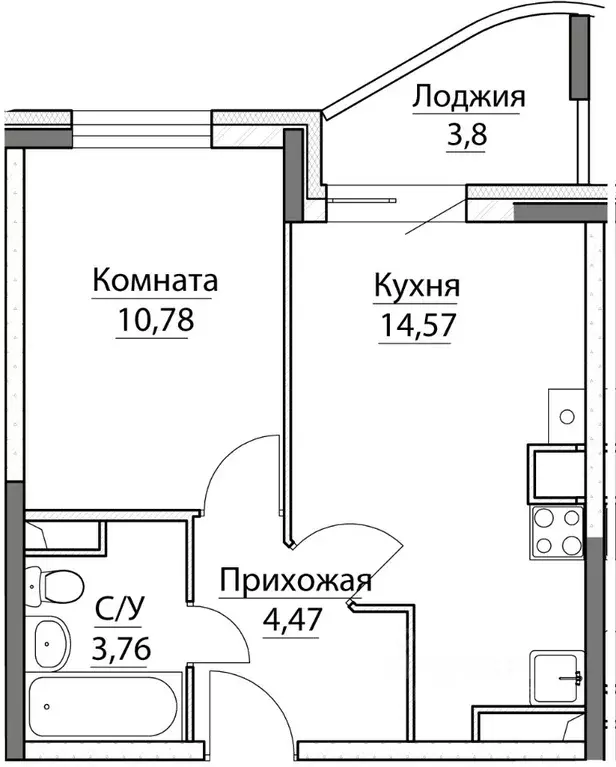 1-к кв. Ярославская область, Ярославский район, Заволжское с/пос, пос. ... - Фото 0