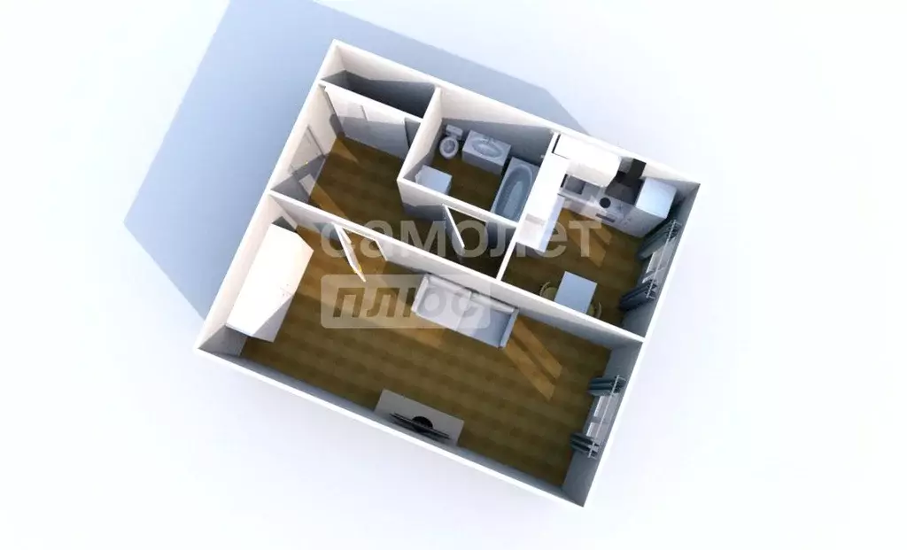 1-к кв. Татарстан, Зеленодольск Столичная ул., 20 (30.5 м) - Фото 2