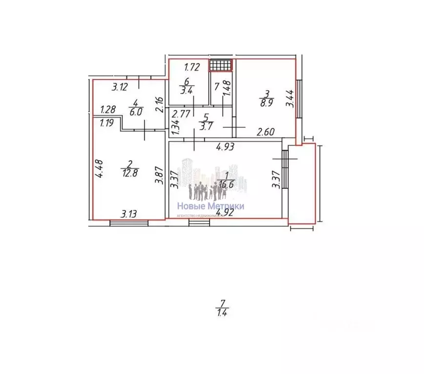 2-к кв. Санкт-Петербург ул. Чарушинская, 12 (53.0 м) - Фото 0
