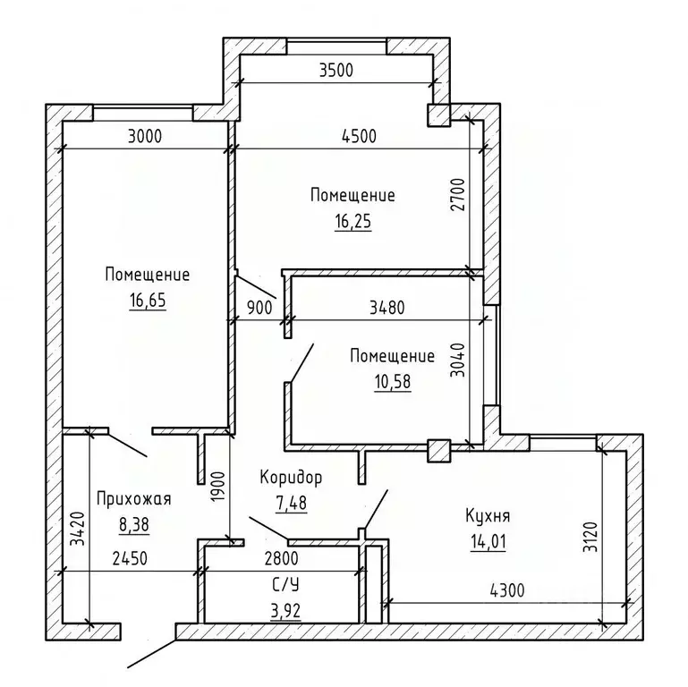 3-к кв. Кабардино-Балкария, Нальчик Московская ул., 14 (81.0 м) - Фото 2