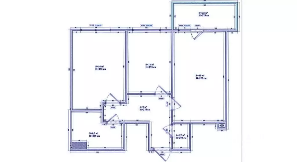 2-к кв. Санкт-Петербург наб. Реки Каменки, 15к3 (61.0 м) - Фото 2