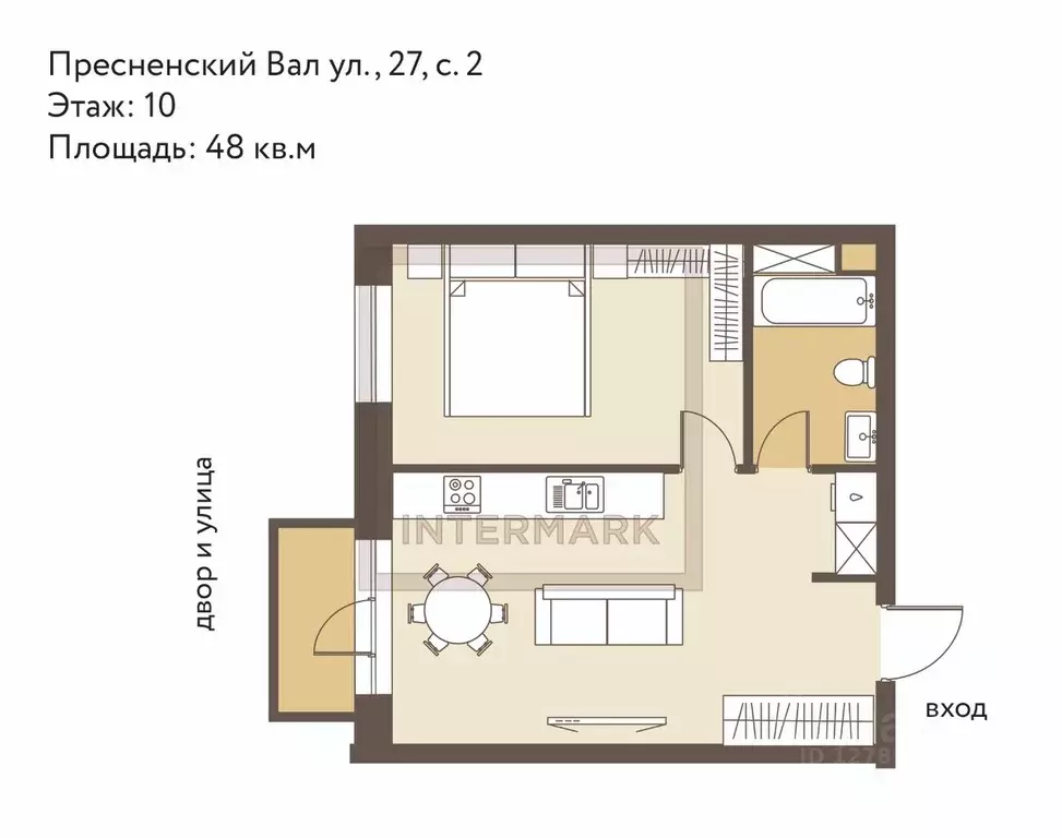 2-к кв. Москва ул. Пресненский Вал, вл27 (48.0 м) - Фото 2