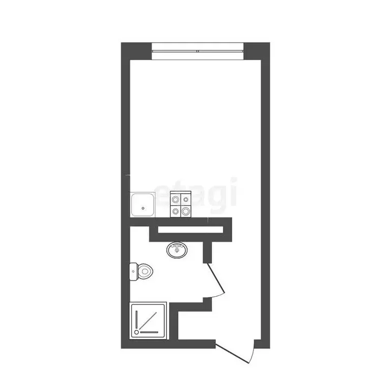 Квартира-студия: Тюмень, улица Первооткрывателей, 10 (18.1 м) - Фото 1