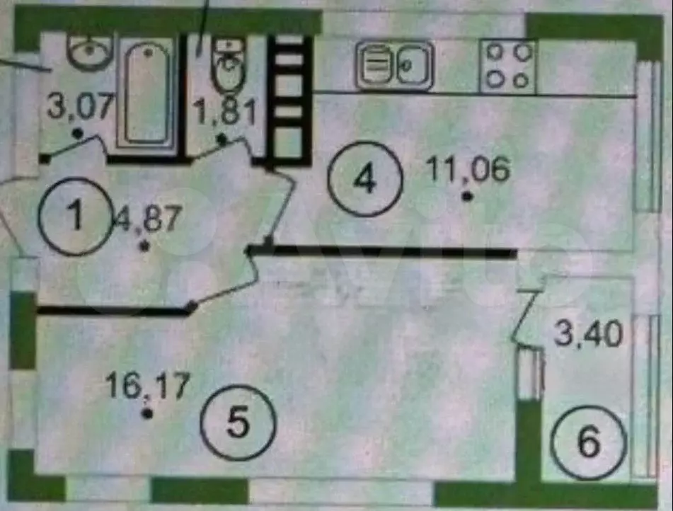 1-к. квартира, 40 м, 11/18 эт. - Фото 0
