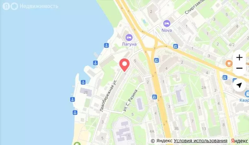 1-комнатная квартира: Липецк, Левобережная улица, 1 (13.2 м) - Фото 1