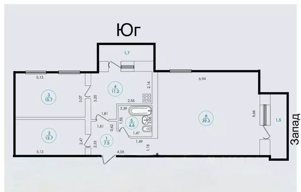 2-к кв. Самарская область, Тольятти ул. Лизы Чайкиной, 66А (89.0 м) - Фото 1