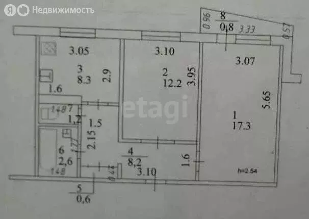 2-комнатная квартира: Казань, улица Адоратского, 8 (50.4 м) - Фото 1