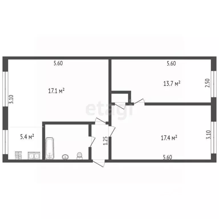 3-к кв. Ростовская область, Таганрог пер. Гарибальди, 6 (62.2 м) - Фото 2