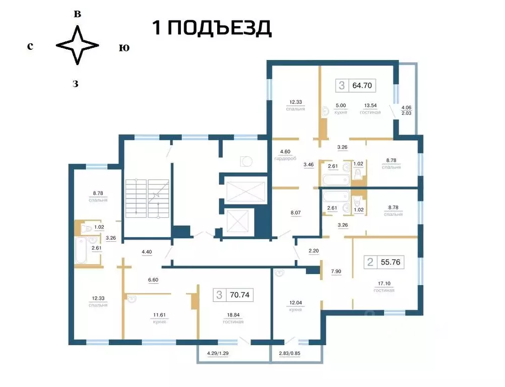 2-к кв. Красноярский край, Красноярск ул. Светлова, 42 (56.0 м) - Фото 1