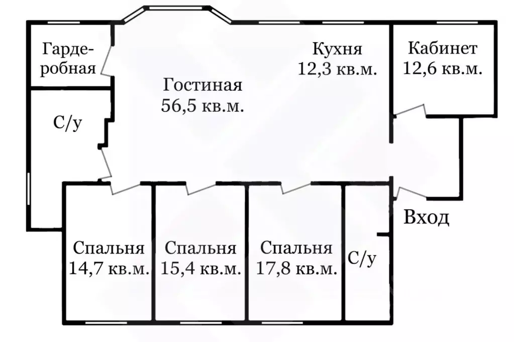 5-к кв. Москва ул. Знаменка, 15 (170.0 м) - Фото 1