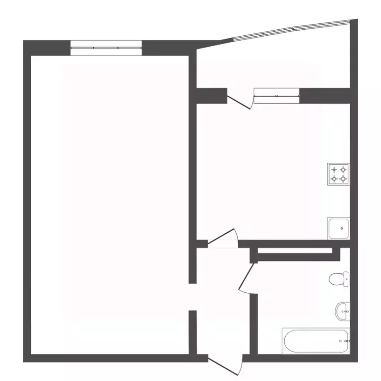 1-к кв. Тюменская область, Тюмень Кремлевская ул., 87 (43.2 м) - Фото 2
