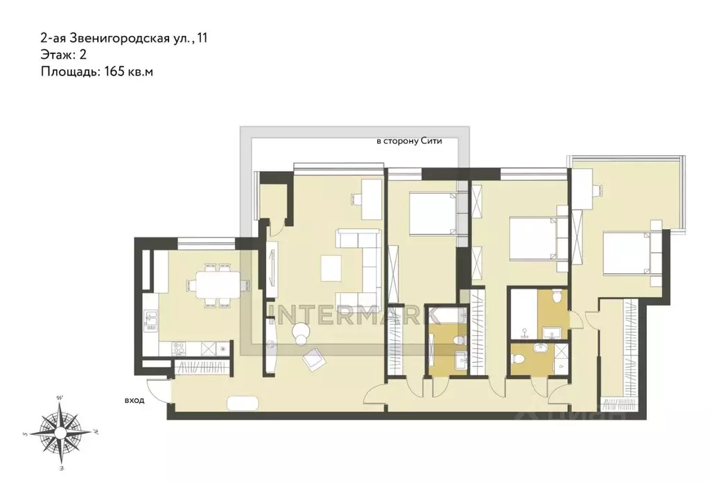 4-к кв. Москва 2-я Звенигородская ул., 11 (165.0 м) - Фото 2