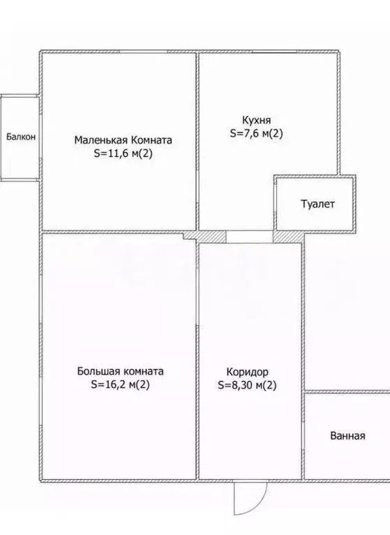2-к кв. Курганская область, Курган ул. МАКСИМА ГОРЬКОГО, 107 (48.2 м) - Фото 1