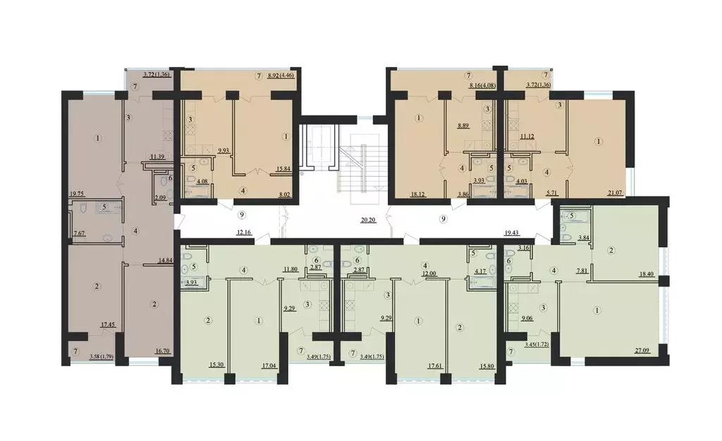 3-комнатная квартира: Владикавказ, Северо-Западный район (93.54 м) - Фото 2