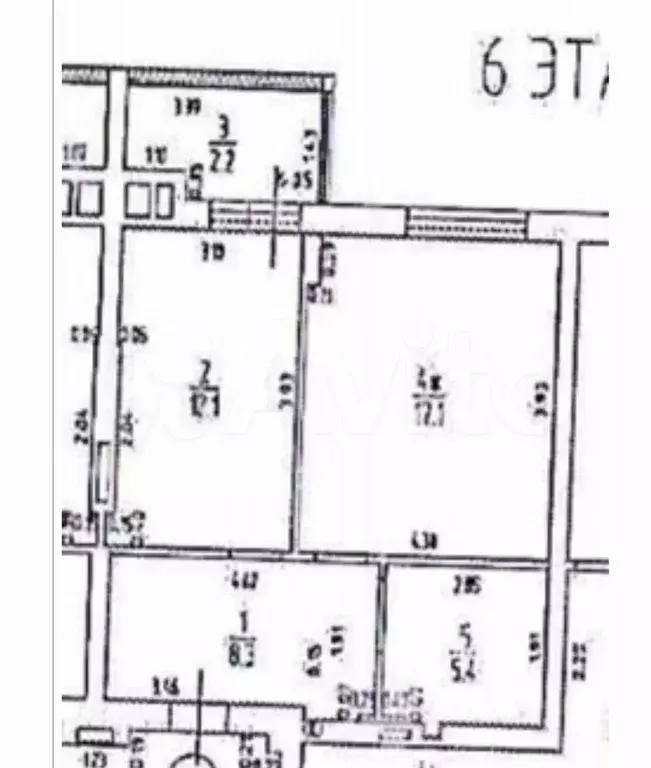 1-к. квартира, 42,9 м, 6/9 эт. - Фото 0