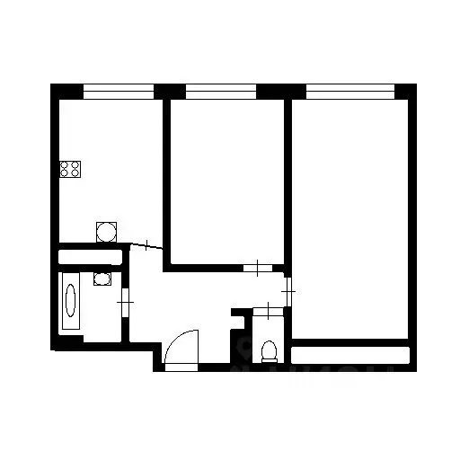 2-к кв. Москва Мукомольный проезд, 2 (57.0 м) - Фото 2