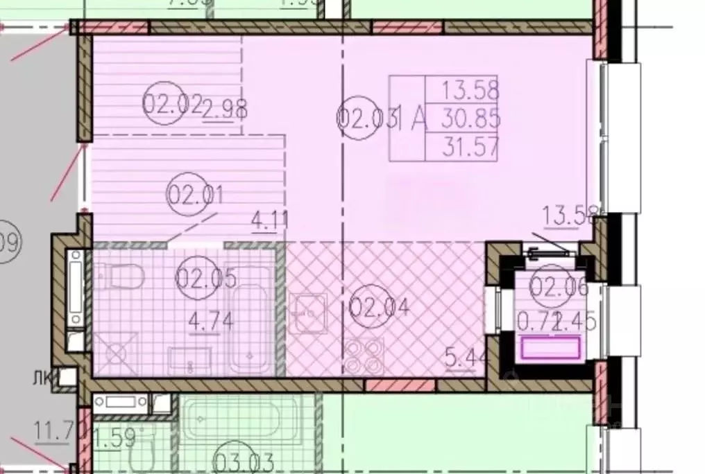 Студия Татарстан, Казань ул. Алексея Козина, 8 (30.3 м) - Фото 2
