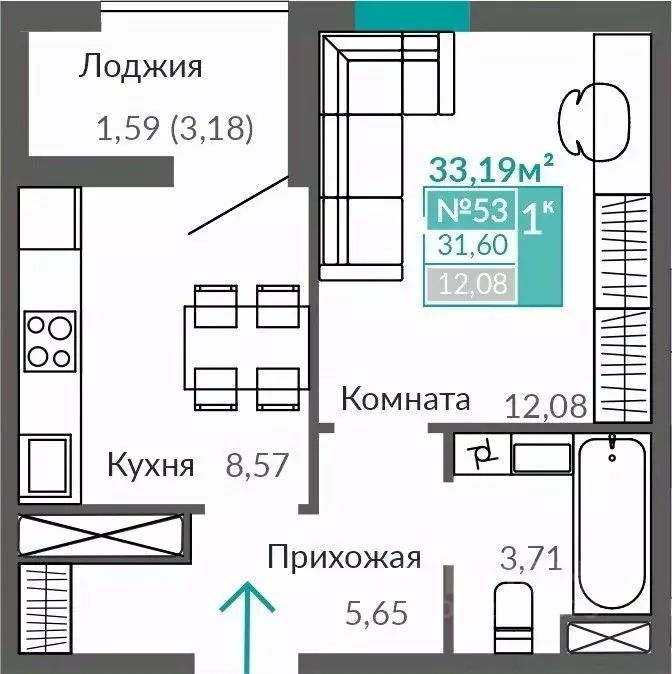 1-к кв. Крым, Симферополь Крымская роза мкр, Абрикос жилой комплекс ... - Фото 0