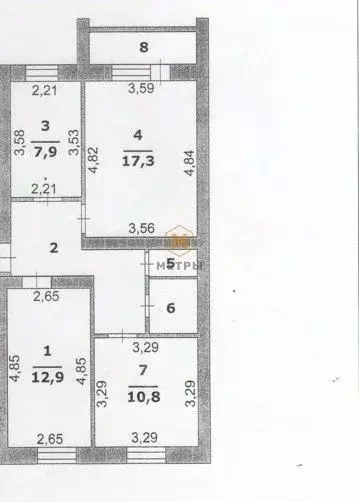 3-к кв. Белгородская область, Белгород Молодежная ул., 16г (62.7 м) - Фото 2