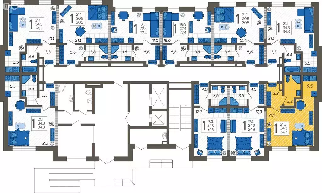 Квартира-студия: Сочи, улица Искры, 88к6 (34.3 м) - Фото 1