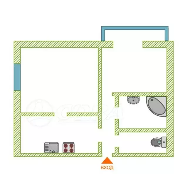 2-комнатная квартира: Тюмень, Широтная улица, 190к3 (47 м) - Фото 1