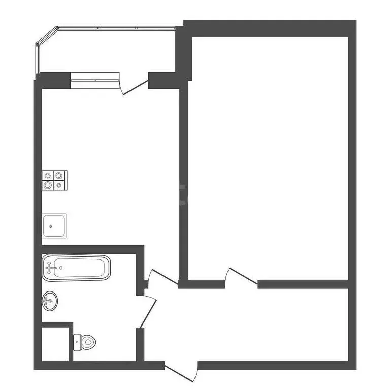 1-комнатная квартира: село Осиновая Гора, 2-й Восточный проезд, 3 (36 ... - Фото 1