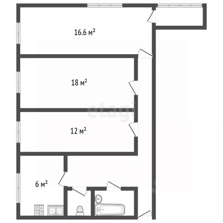 3-к кв. Санкт-Петербург, Санкт-Петербург, Павловск ул. Горная, 14 ... - Фото 2