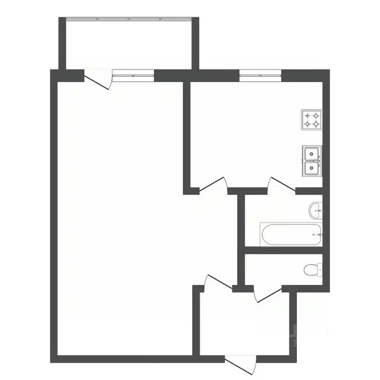 1-к кв. Тюменская область, Тюмень ул. Республики, 146 (29.2 м) - Фото 2