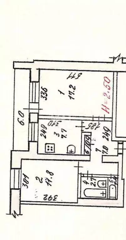 2-к. квартира, 48,7 м, 5/9 эт. - Фото 0