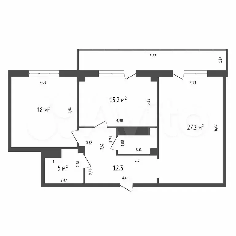 3-к. квартира, 84 м, 6/7 эт. - Фото 0