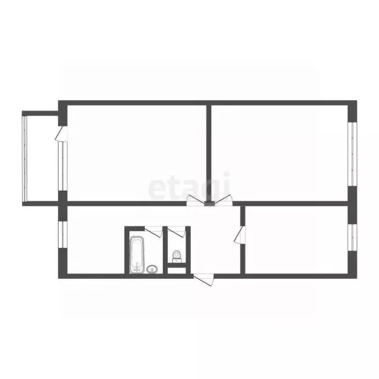 3-к кв. Кемеровская область, Прокопьевск ул. Обручева, 13 (61.5 м) - Фото 2