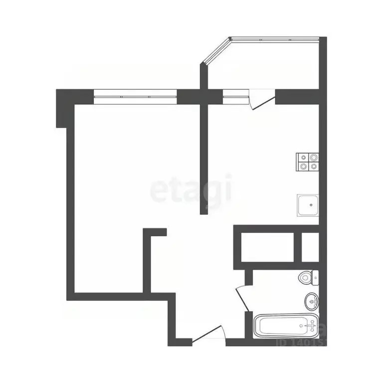 1-к кв. Московская область, Балашиха Балашихинское ш., 10 (37.9 м) - Фото 1