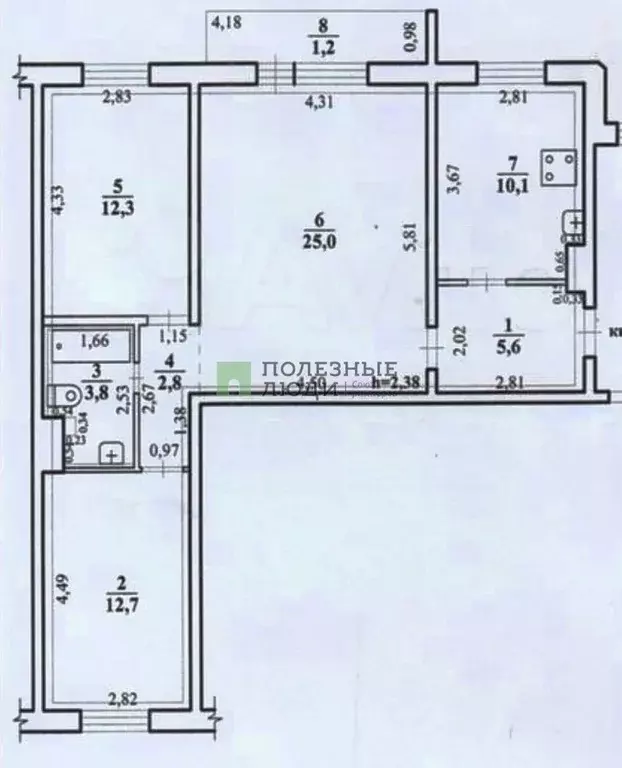 3-к кв. Забайкальский край, Чита ул. Красной Звезды, 26 (74.0 м) - Фото 2