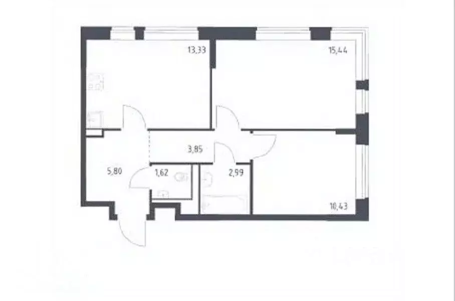 2-к кв. Москва Ленинградское ш., 229Ак2 (53.86 м) - Фото 1