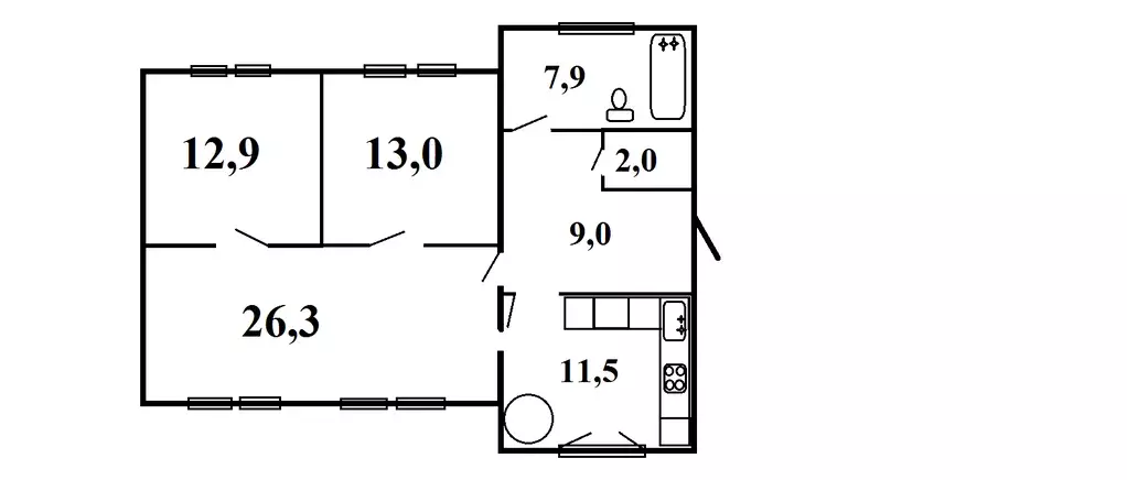 Продаётся 3-к квартира, 82.6 м - Фото 1