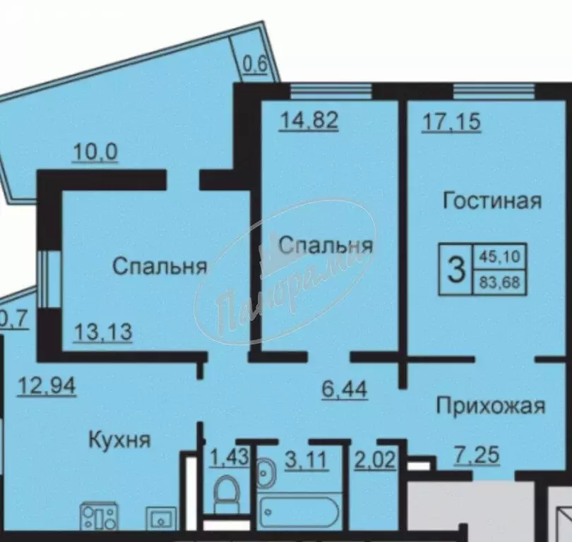 3-комнатная квартира: Калуга, микрорайон Анненки, улица Анненки, 38к1 ... - Фото 0