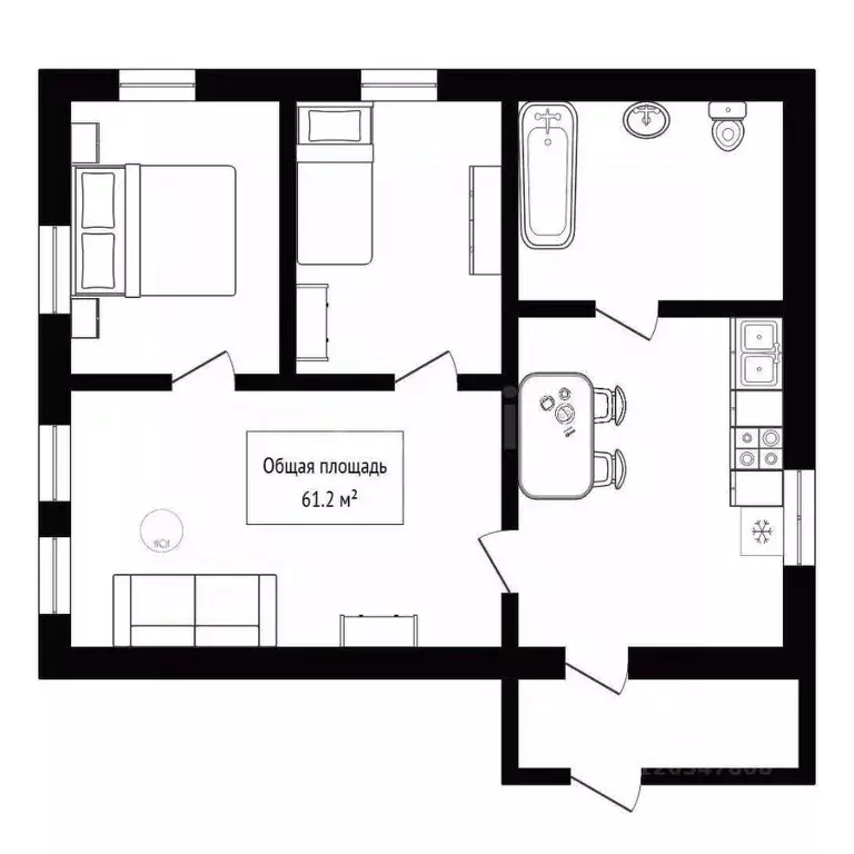 Дом в Новосибирская область, Коченево рп ул. Калинина, 104 (61 м) - Фото 2