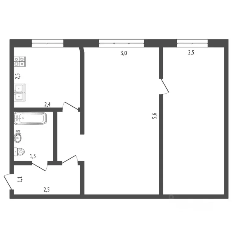 2-к кв. Тюменская область, Тюмень ул. Пермякова, 24 (42.2 м) - Фото 2