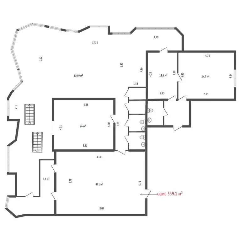 Офис в Свердловская область, Екатеринбург ул. Энгельса, 19 (359 м) - Фото 2