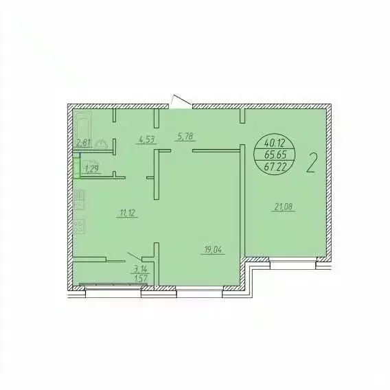 2-к кв. Сахалинская область, Анивский городской округ, с. Новотроицкое ... - Фото 1
