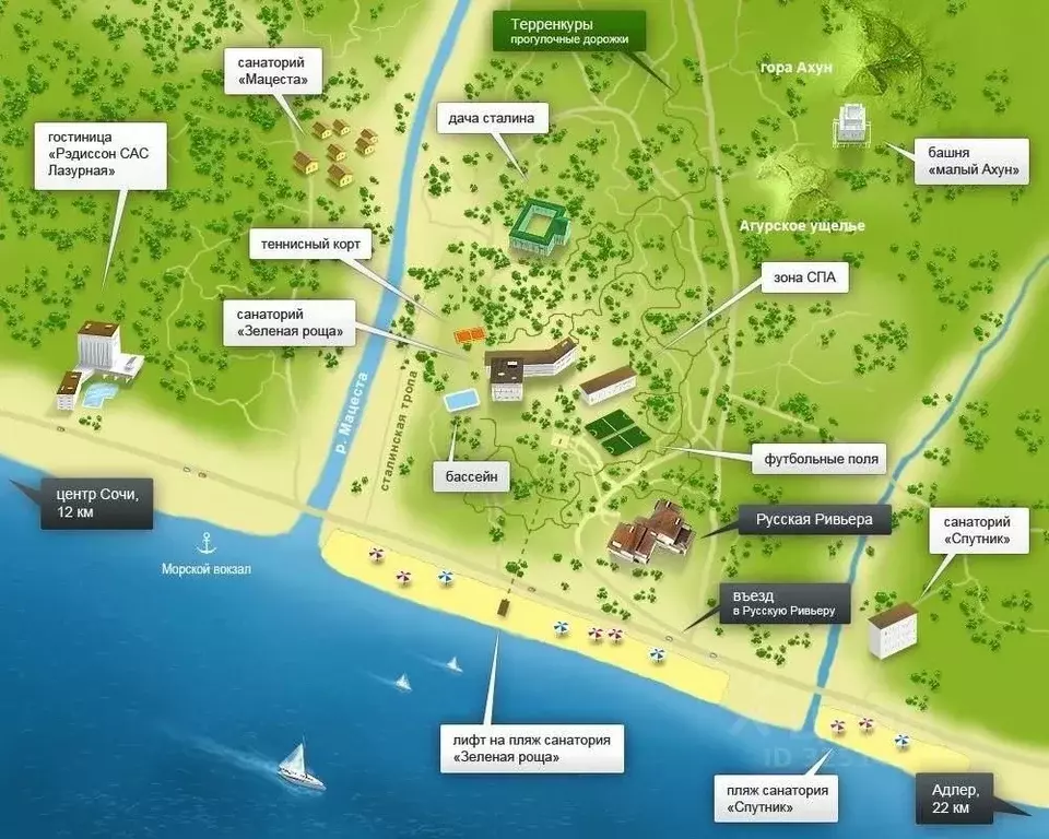 2-к кв. Краснодарский край, Сочи Курортный просп., 120к1 (58.5 м) - Фото 2